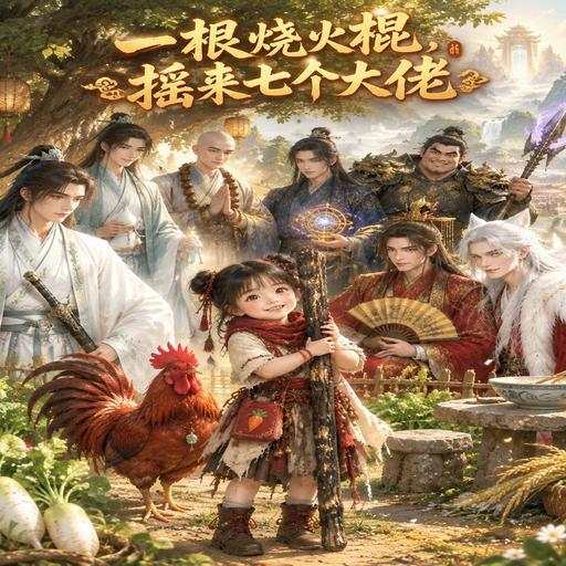 一根烧火棍，摇来七个大佬