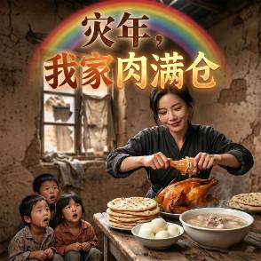 災年，我家肉滿倉